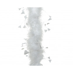 Guirlande Boa légère de plumes blanches, 2 mètres, poids 50 g - Plumes  décoration - Creavea
