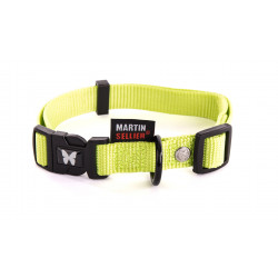 Collier nylon réglable 25mm-45/65 Vert citron - MARTIN SELLIER 