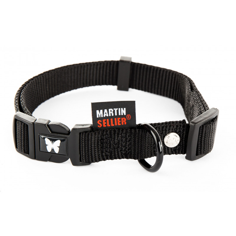 Collier nylon réglable 40mm-50/70 Noir - MARTIN SELLIER 