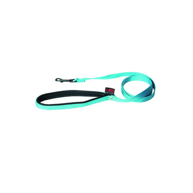 Laisse 25mm-120 Bleu turquoise - MARTIN SELLIER 