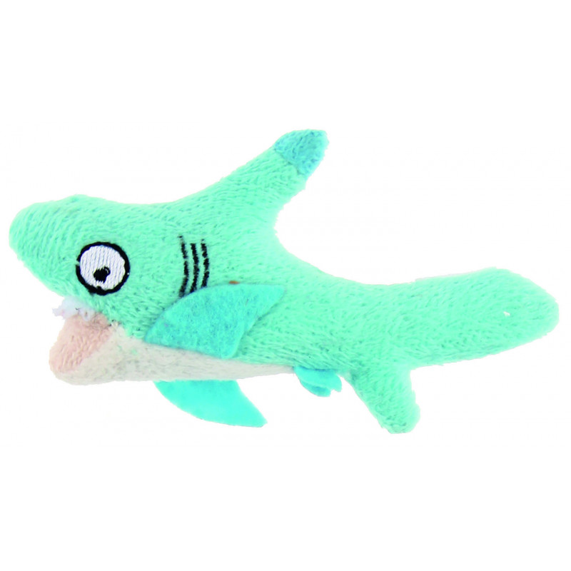 Jouet Requin En Peluche Contenant Herbe A Chat Bubimex Desjardins Fr