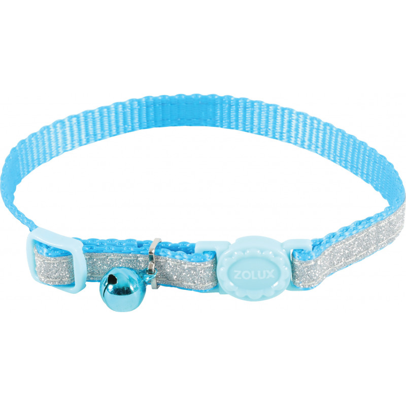 Collier nylon shiny reglable bleu - ZOLUX 